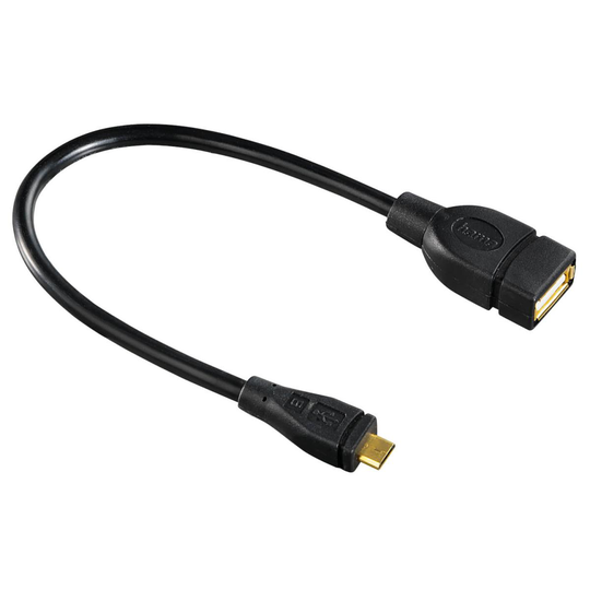 HAMA Adapter USB-Micro OTG Hona-Hane Guld Svart