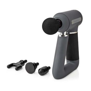 Nedis Sportmassage Pistol | Batteridriven | Inbyggd litiumjon | Uppladdningsbara | 6 massagelägen | USB-kabel | Grå