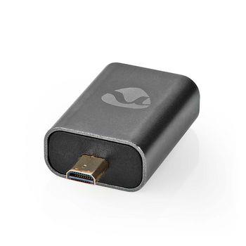 Nedis HDMI- Adapter | HDMI- Hane / HDMI- Micro kontakt | HDMI- Hona / HDMI- Utgång | Guldplaterad | Rak | Aluminium | Grått Med Metall | 1 st. | Kartong med täckt fönster