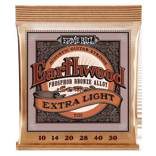 Ernie Ball Earthwood Phosphor Bronze Gitarrsträngar, akustiska Extra Light 010-050