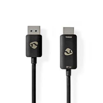 Nedis Displayport-adapter | DisplayPort Hane | HDMI- Kontakt | 8K@30Hz | Nickelplaterad | Rak | 1.80 m | Rund | TPE | Svart | Kuvert