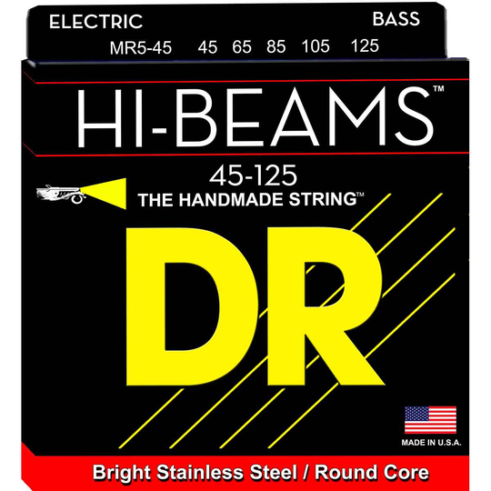 DR Strings MR5-45 Hi-Beam 5-strängad bassträngar, 045-0125