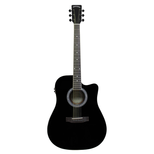 Santana LA-100EQCW-BK v2 western-gitarr black