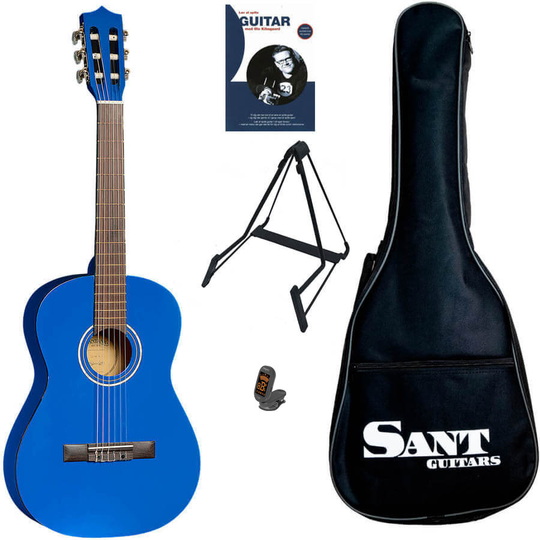 Sant Guitars CJ-36-BL Akustisk 3/4 barngitarr blå paketlösning
