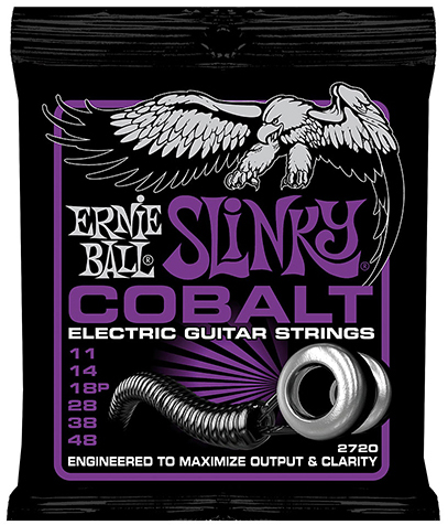 Ernie Ball 2720 Cobalt Power Slinky el-gitarr-strängar, 011-048
