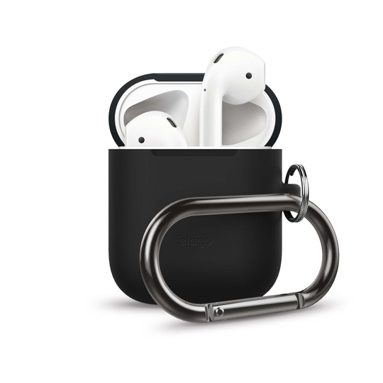 ELAGO Skyddsväska för Airpod med Hängare Svart
