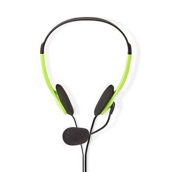 Nedis PC headset | On-Ear | Stereo | 2x 3.5 mm | Vikbara Mikrofon | Grön