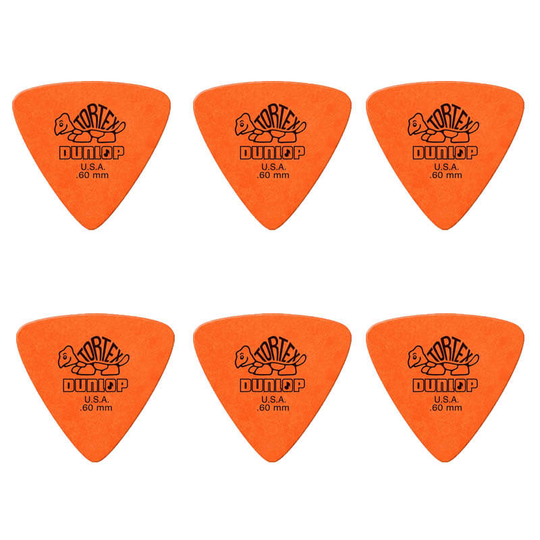 Dunlop Tortex Triangle 0,60 mm plektrum (6 st.)