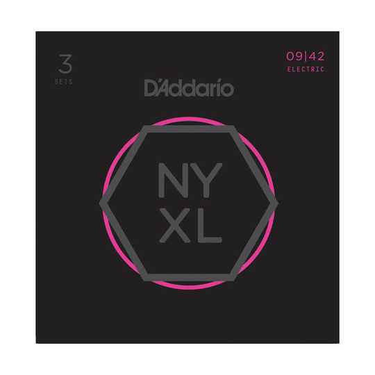 D'Addario NYXL0942-3P el-gitarr-strängar, 009-042 (3 set)