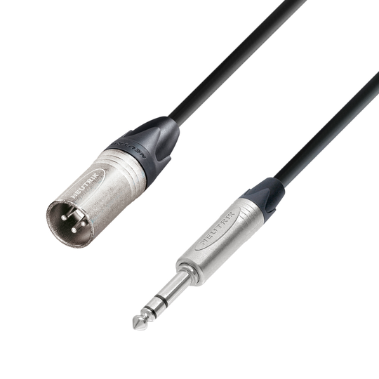 Neutrik mikrofonsignalkabel XLR hane till 6,3 mm jack stereo 50 cm