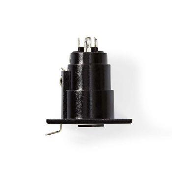 Nedis XLR-kontakt | Rak | Hona | Nickelplaterad | Chassi | Kabel input diameter: 5.0 mm | Metall | Svart | 1 st. | Plastpåse