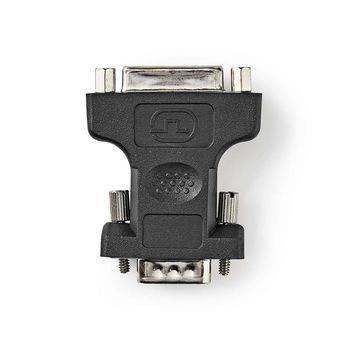Nedis VGA-adapter | VGA Hane | DVI-I 24+5-Pin Hona | Nickelplaterad | Rak | ABS / Metall | Svart | Blister