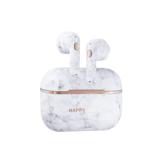HAPPY PLUGS Hope Headphone In-Ear TWS White Marble