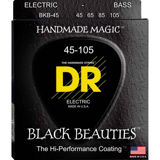 DR Strings BKB-45 Black Beauties black bassträngar, 045-105