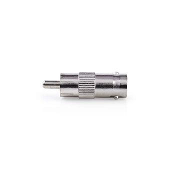 Nedis BNC Adapter | RCA Hane | BNC Hona | Nickelplaterad | 50 Ohm | Rak | Metall | Silver | 10 st. | Plastpåse