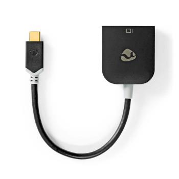 Nedis USB-C- Adapter | USB 3.2 Gen 1 | USB-C- Hane | VGA hona 15p | 1920x1200 | 0.20 m | Rund | Guldplaterad | PVC | Antracit | Window Box med Euro Lock