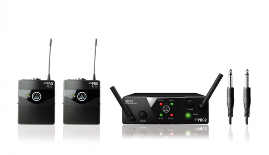 AKG WMS40 MINI2 dubbelsystem med 2 x ficksändare (ISM2-ISM3)