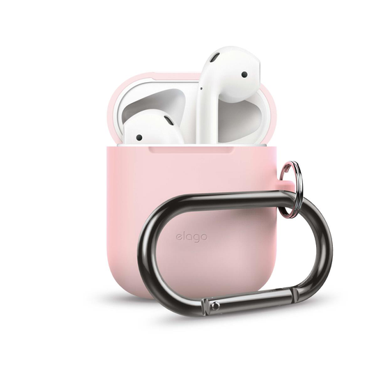 ELAGO Skyddsväska för Airpod med Hängare Rosa