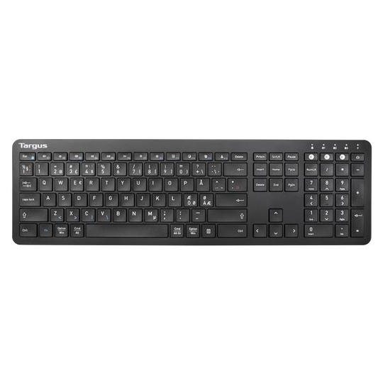 Targus Antimicrobial Universal Fullsize Bluetooth Keyboard Nordic