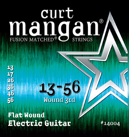 Curt Mangan 14004 Flatwound el-gitarr strängar 013-056