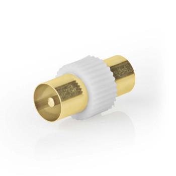 Nedis Satellite & Antenn Adapter | IEC (Koax) Hane | IEC (Koax) Hane | Guldplaterad | 75 Ohm | Rak | Metall / Plast | Vit | 1 st. | Låda