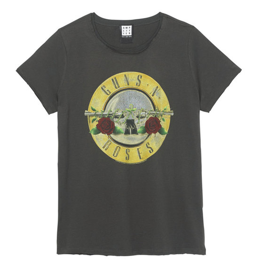 Guns n Roses: Drum Amplified Vintage Charcoal Small Ladies t Shirt