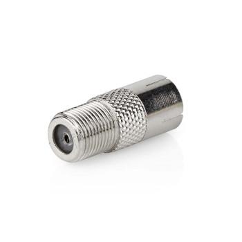 Nedis Satellite & Antenn Adapter | F Hona | IEC (Koax) Hona | Nickelplaterad | 75 Ohm | Rak | Metall | Silver | 10 st. | Plastpåse