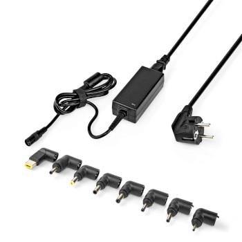 Nedis Notebook Adapter | 45 W | 2.5 x 0.7 mm (19V) / 4.0 x 1.35 mm (19V) / 4.0 x 1.7 mm (20V) / 4.5 x 3.0 mm (19.5V) / 5.5 x 1.7 mm (19V) / 5.5 x 2.5 mm (19V) / 5.5 x 3.0 mm (19V) / 11.0 x 5.6 mm square (20V) | 18.5 / 19 / 20 V DC | 3.0 A | Typ F (CEE 7/7