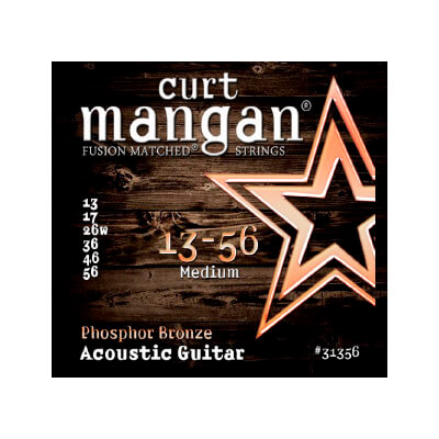 Curt Mangan 31356 Phosphor Bronze western-gitarr strängar 013-056