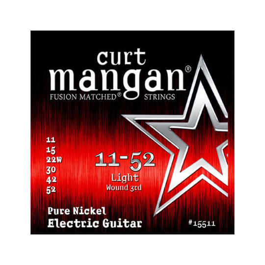 Curt Mangan 15511 Pure Nickel el-gitarr-strängar 011-052