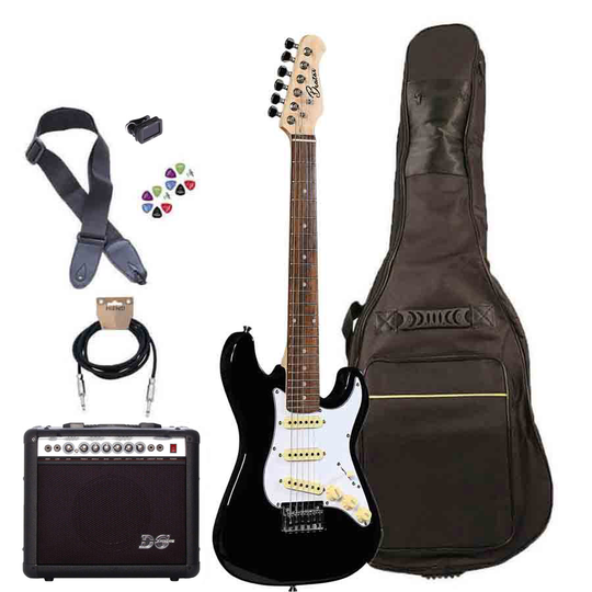 Beaton Legend Mini BK elgitarr för barn paket 2