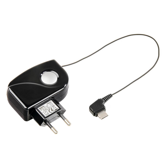 HAMA Laddare 220V MicroUSB Rollup Svart