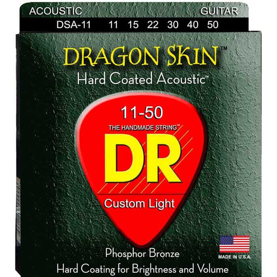 DR Strings DSA-11 Dragon skin western-gitarrsträngar, 011-050