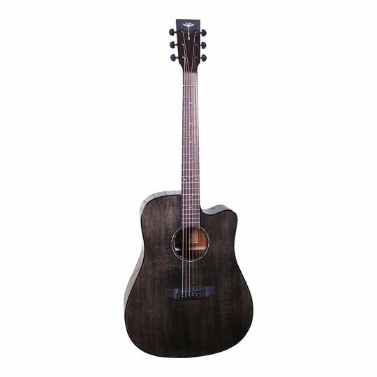 Tyma D-3CE BKS western-gitarr svart