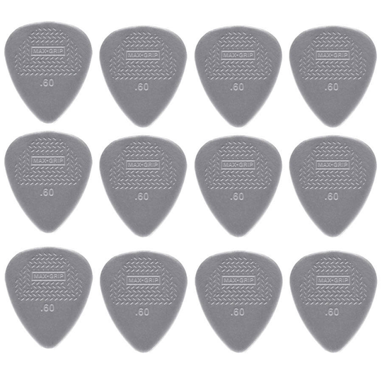 Dunlop Nylon Max Grip Standard 0,60 mm plektrum (12 st.)
