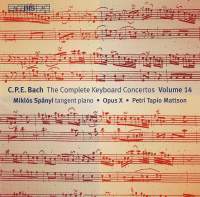 Bach CPE: Keyboard Concertos Vol 14
