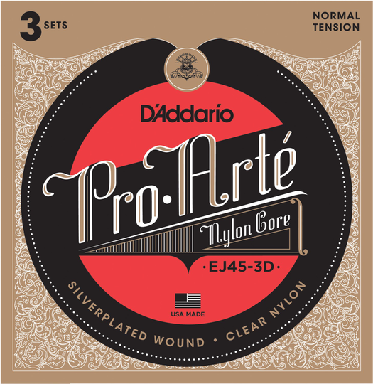 Daddario EJ45-3D gitarrsträng (normal spänning 0280-043) 3-pack