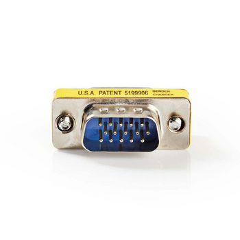 Nedis VGA-adapter | VGA Hane | VGA Hane | Nickelplaterad | Rak | Metall | Metall | Plastpåse