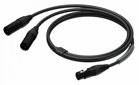 PROCAB Y-Splitkabel XLR HUN> 2 X XLR HAN 1,5 METER