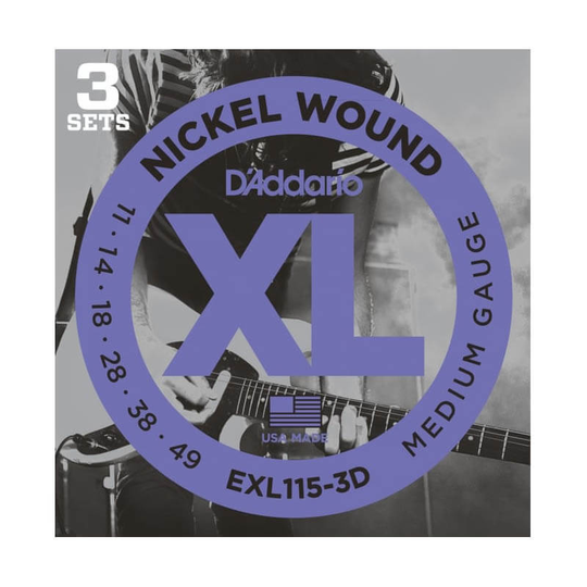 D'Addario EXL115-3D el-gitarr-strängar, 011-049 (3 set)
