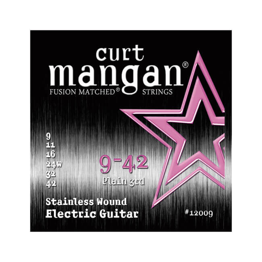 Curt Mangan 12009 Stainless Wound el-gitarr strängar 009-042