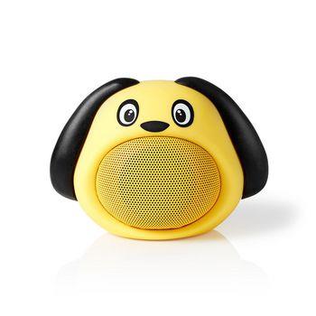 Nedis Bluetooth® Högtalare | Maximal batteritid: 3 hrs | Handhållen design | 9 W | Mono | Inbygd mikrofon | Synkroniseringsbar | Animaticks Dusty Dog | Gul