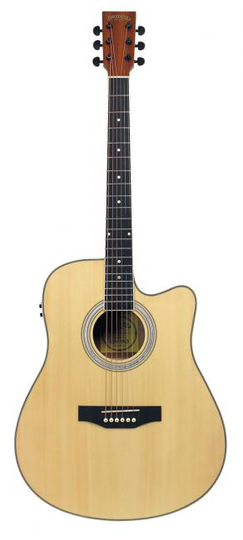Santana LA-90EQCW-NT v2 western-gitarr nature
