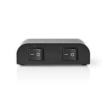 Nedis Högtalar kontrollboxen | 2-Port port(s) | Terminalskruvar | Högtalarimpedans: 4-16 Ohm | Maxlast per Kanal: 150 W | Aluminium | Svart