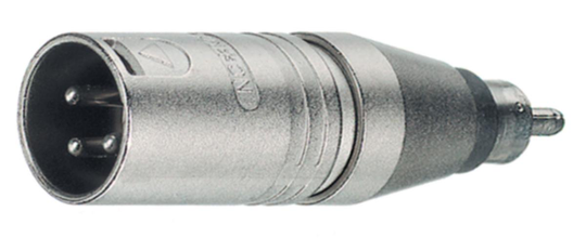 Neutrik XLR Adapter XLR 3p hane - RCA hane Silver