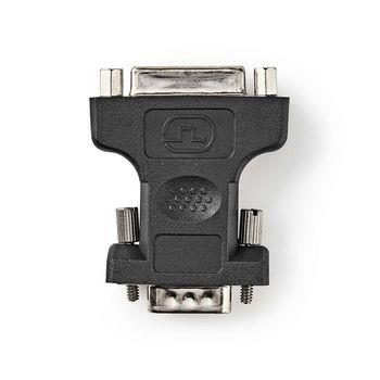 Nedis VGA-adapter | VGA Hane | DVI-I 24+5-Pin Hona | Nickelplaterad | Rak | ABS / Metall | Svart | Plastpåse