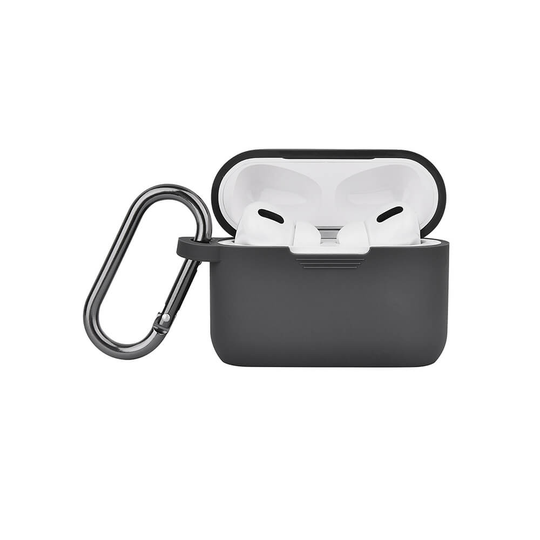 NORTH Airpods Pro Skyddsväska Silicone Karbinhängare Mörkgrå