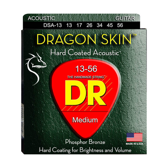 DR Strings DSA-13 Dragon Skin western-gitarrsträngar, 013-056