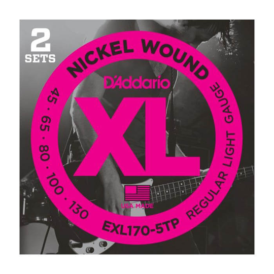 D'Addario EXL170-5-TP 5-strängad el-bas-strängar, 045-130 (2 set)