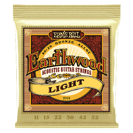Ernie Ball Earthwood Brons Gitarrsträngar, akustiska Light 011-052
